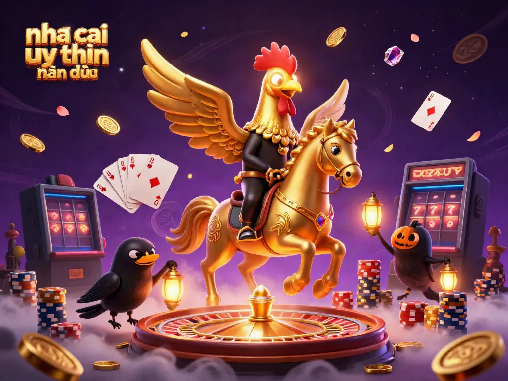 Experience thrilling luck with nha cai uy tin hàng đầu in an enchanting midnight casino scene.