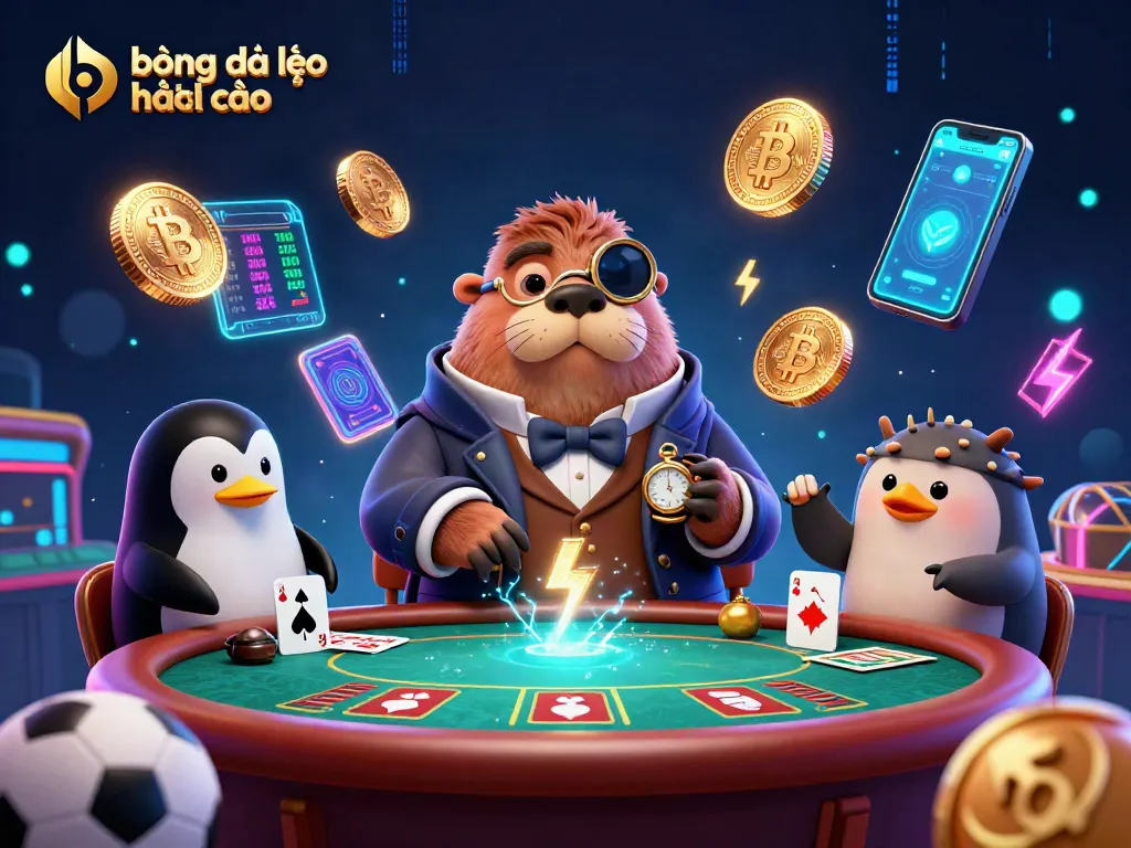 Engage with bóng đá kèo nhà cái strategies at an underwater table with jolly walrus and penguin dealer.