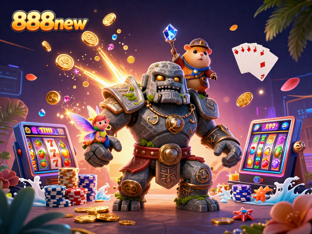 Experience the thrill of winning at 888new with a magical casino adventure featuring vibrant characters.