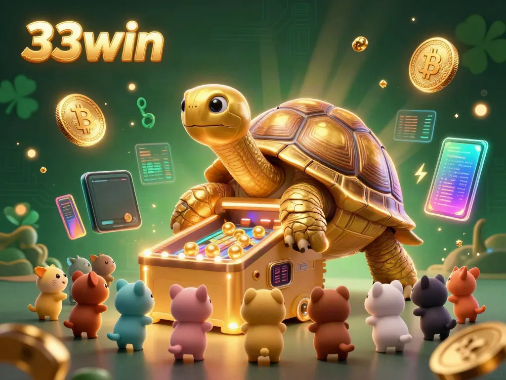 Experience thrilling gameplay at 33win with a 3D casino featuring vibrant characters and crypto elements.