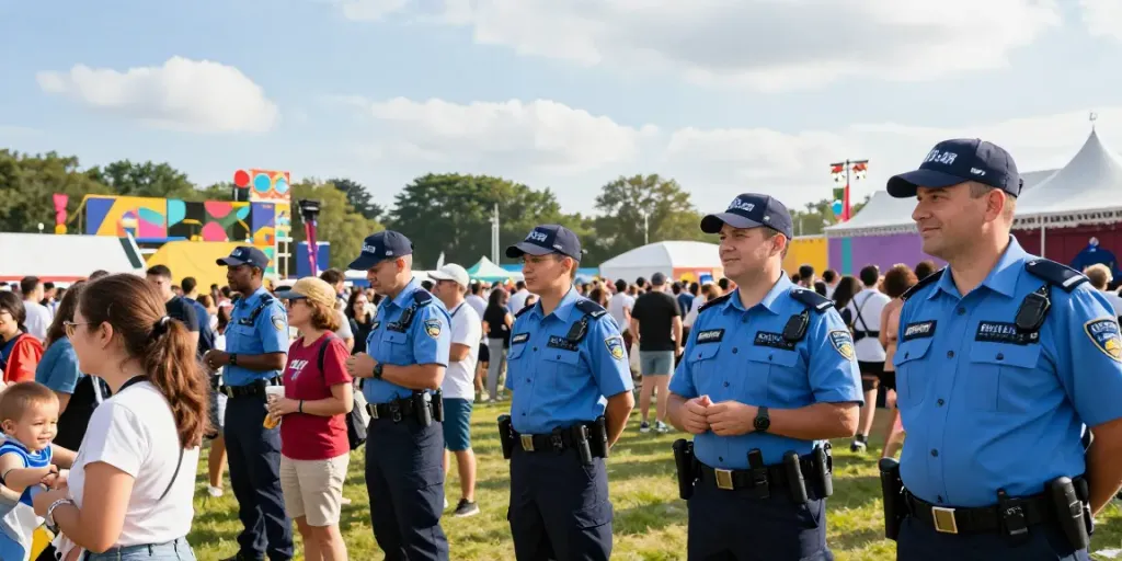 Event Security team providing local services at a vibrant festival.