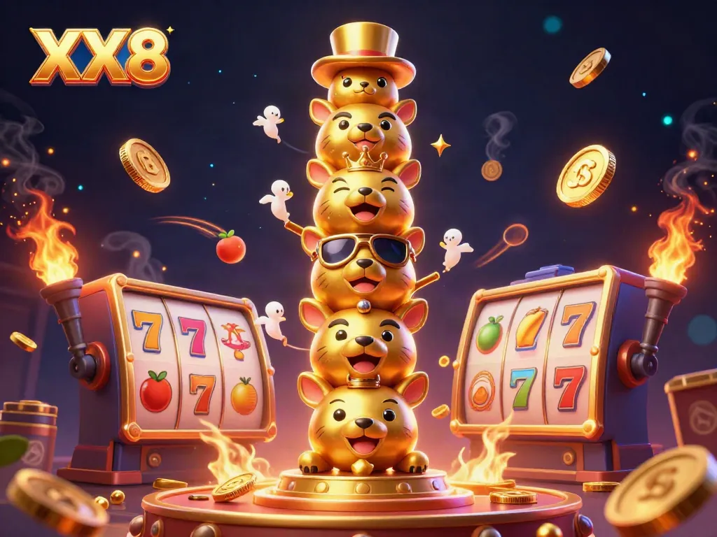 Experience exciting gameplay at XX8 online casino with a vibrant, dynamic scene.