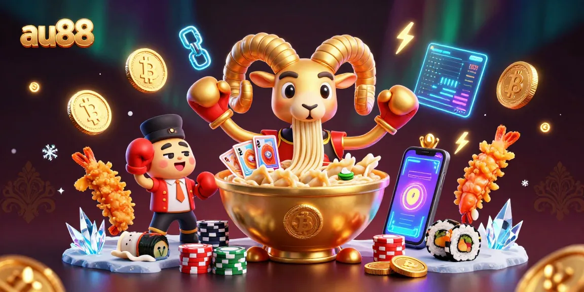 Engage with casino excitement at au88 featuring vibrant 3D characters and crypto elements.