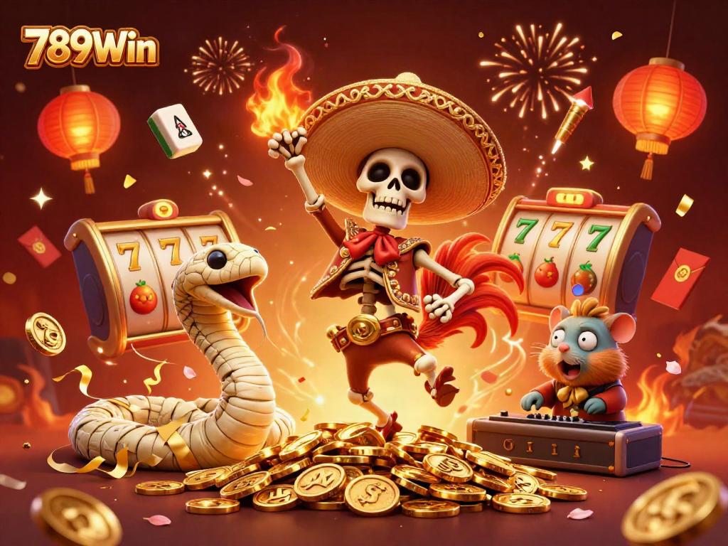 Experience 789Win excitement with slots and winnings featuring vibrant 3D characters.