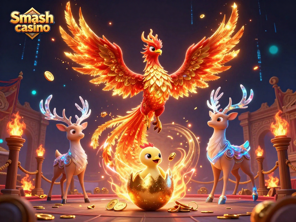 Experience thrilling wins at Smash casino with dazzling phoenix and exciting gaming elements.