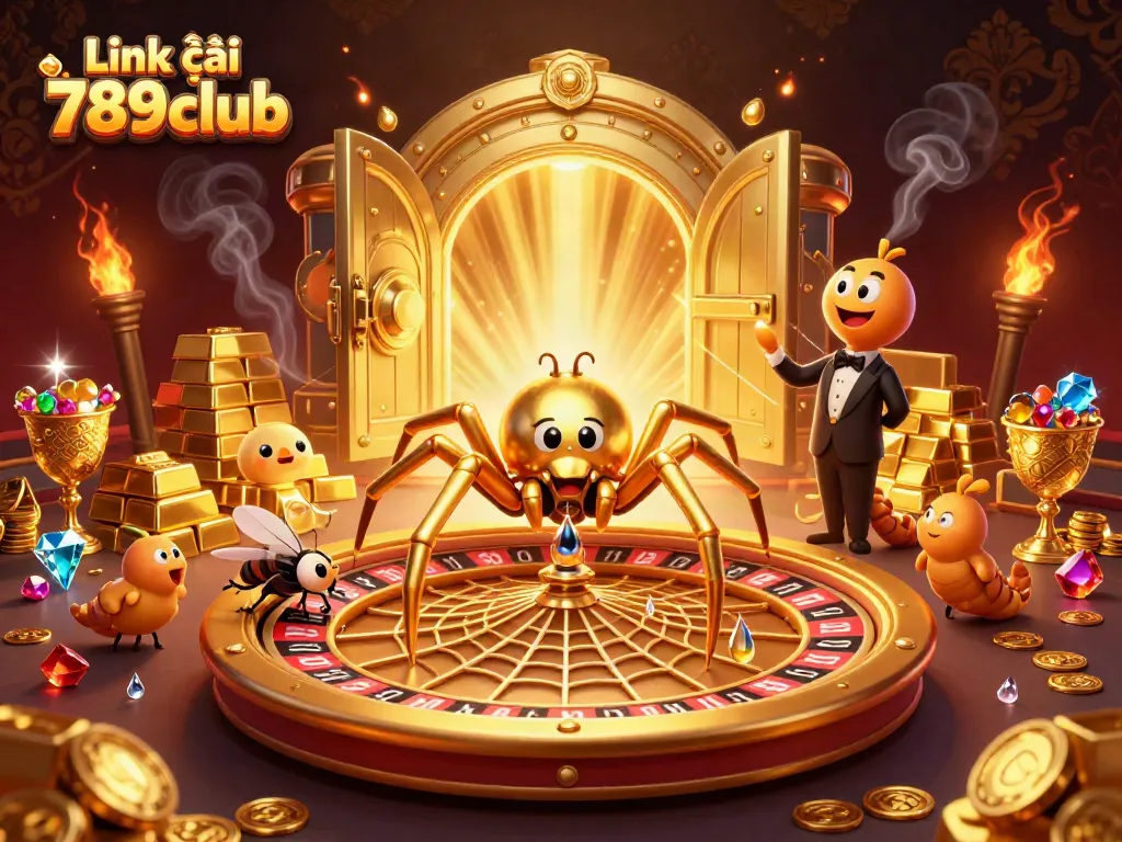 Experience thrilling action in the Link vào 789club roulette web game with golden treasures and captivating characters.