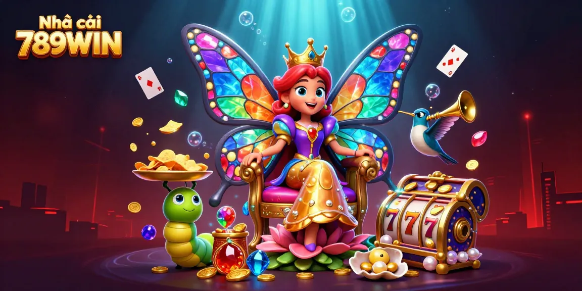 Engage with Nhà cái 789WIN in a vibrant 3D illustration showcasing the thrill of online gambling.