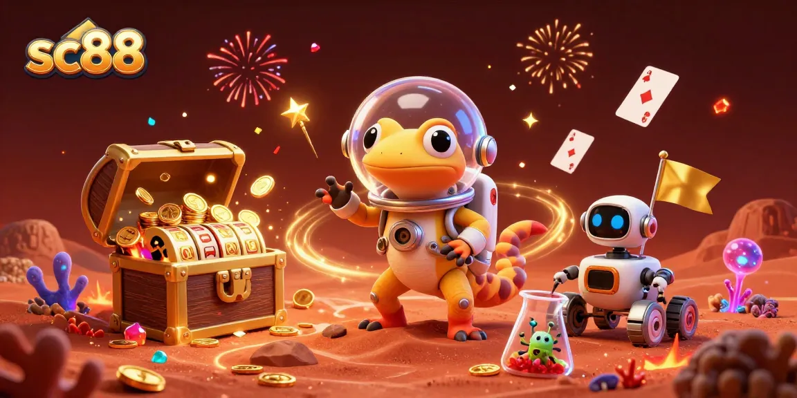 Engage with the thrilling world of sc88, where a Martian gecko discovers a casino amidst vibrant, dynamic visuals.