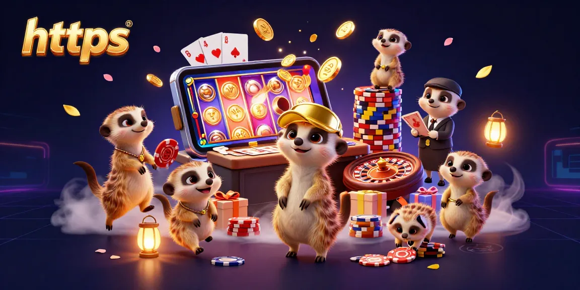 Engage in thrilling gaming with meerkats at a lively casino setting showcasing https for secure play.
