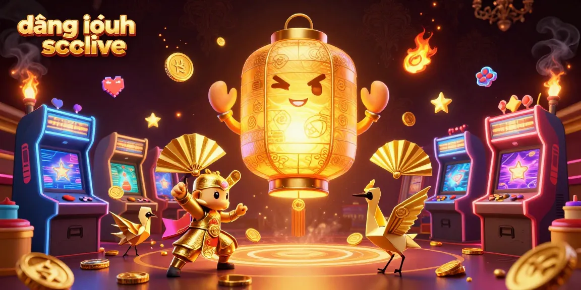 Engage in đăng nhập socolive smoothly with vibrant gaming elements and a glowing golden lantern spirit.