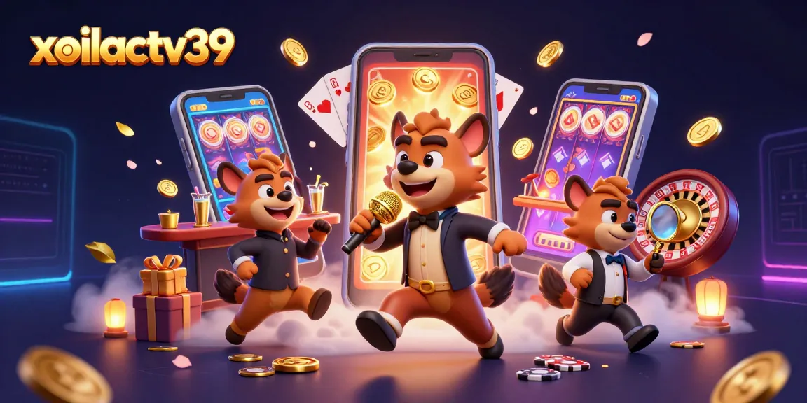Engage with xoilactv39 as hyenas run a vibrant casino, highlighting lively gaming elements.