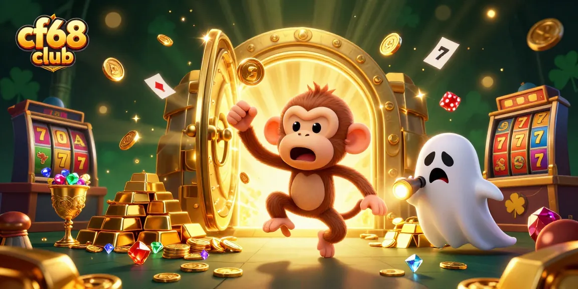 Engage with thrilling games at the cf68 club while a ghost-hunter puppy tracks a mischievous monkey!