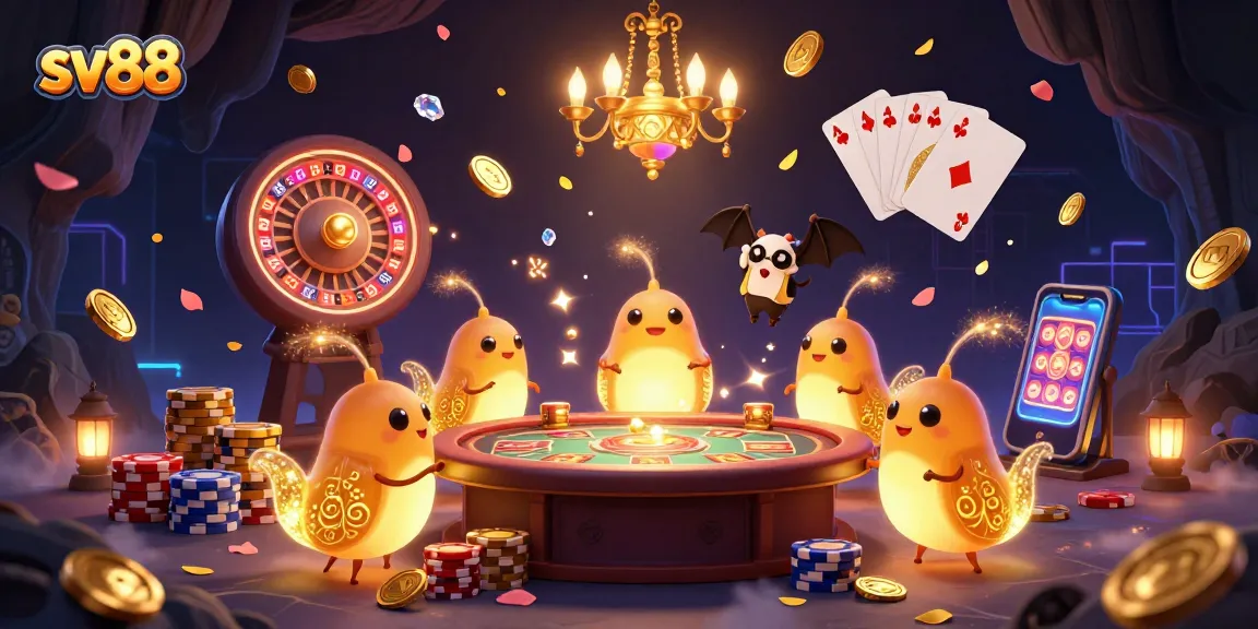 Experience the excitement at sv88 casino with vibrant gameplay, glowing designs, and engaging elements.