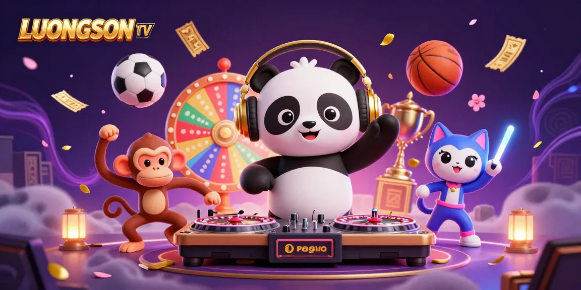 Experience top online sports betting action with LUONGSONTV enhanced by vibrant characters and elements.