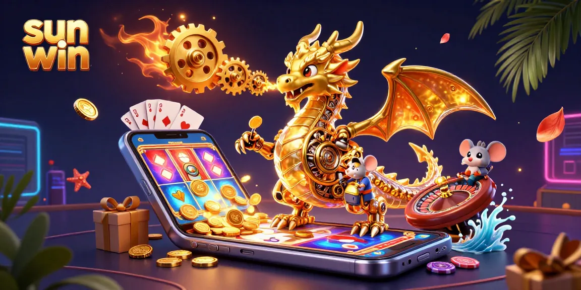 Engage with thrilling gameplay at sun win featuring a golden dragon and explosive slot action.