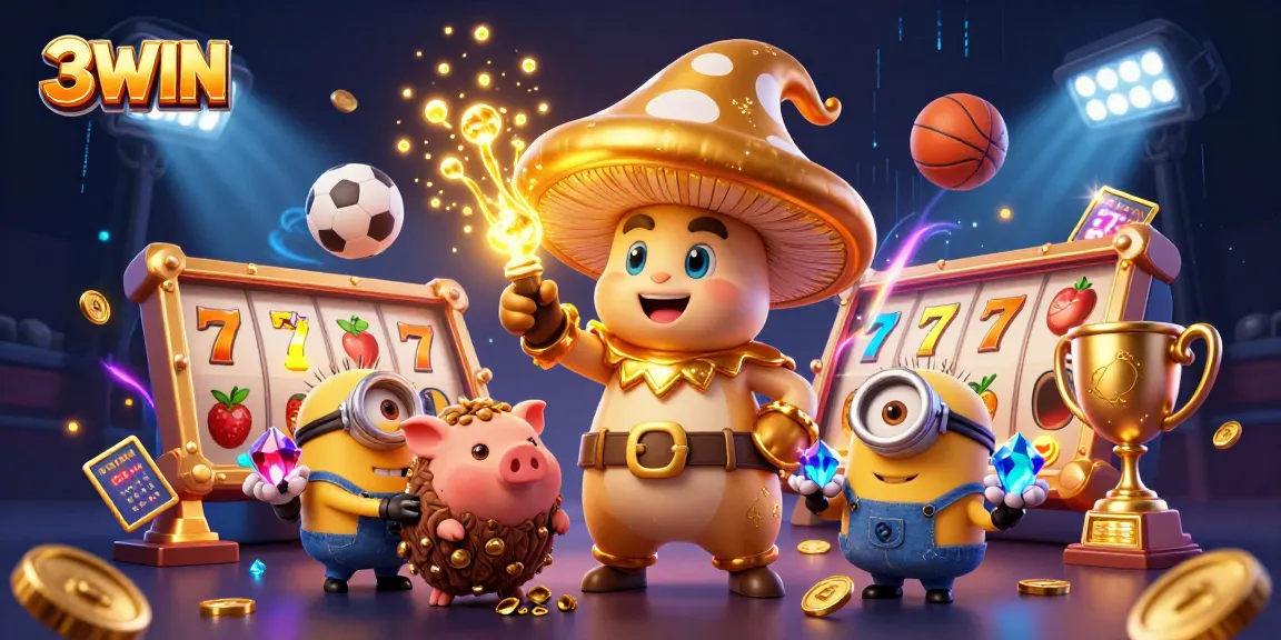 Engage in thrilling gameplay at 3WIN with dazzling golden visuals of slots and unique game elements.